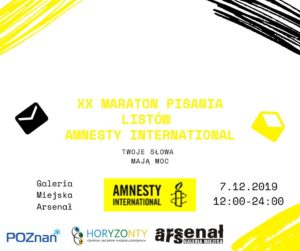 XX Maraton Pisania Listów / Marathon of writing letters @ Galeria Miejska Arsenał