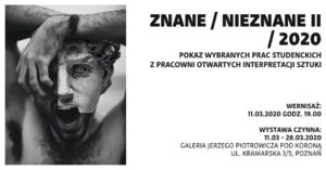 Znane nieznane - edycja II 2020 @ Galeria Jerzego Piotrowicza Pod Koroną