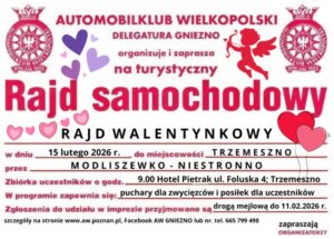 Miłość na czterech kołach: Rajd Walentynkowy „Goń za sercem” 2026 @ Trzemeszno